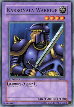 Karbonala Warrior - ASIAN ENGLISH Legend of Blue Eyes LOB-067 - YuGiOh Card S67 - Image 1