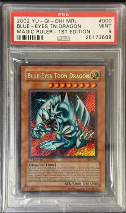 (2002) Yu-Gi-Oh! Mrl Blue Eyes Tn. Dragon Magic Ruler 1st Ed. 000 PSA 9 - Image 1