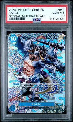 2023 ONE PIECE OP05-AWAKENING OF THE NEW ERA SPECIAL ALTERNATE ART KAIDO PSA 10 - Image 1
