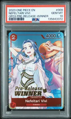 2023 ONE PIECE PROMOS #009 NEFELTARI VIVI PSA 10 - Image 1