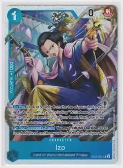 Izo ST22-002 SR ONE PIECE Tcg Game NM Blue Starter Deck 22: Ace & Newgate - Image 1