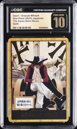 2025 ONE PIECE JPN DON!! DRACULE MIHAWK CGC 10 PRISTINE - Image 1