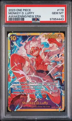 2023 ONE PIECE OP05-AWAKENING OF THE NEW ERA #119 MONKEY D. LUFFY PSA 10 - Image 1