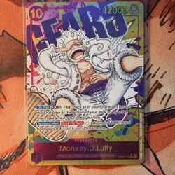 One Piece Monkey D. Luffy OP05-119 SEC Alt Art Gear 5 TCG PSA 10 - Image 1