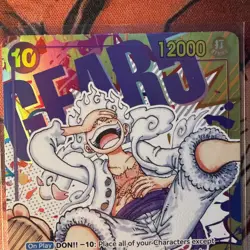 One Piece Monkey D. Luffy OP05-119 SEC Alt Art Gear 5 TCG PSA 10 - Image 2
