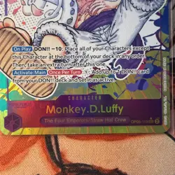 One Piece Monkey D. Luffy OP05-119 SEC Alt Art Gear 5 TCG PSA 10 - Image 3