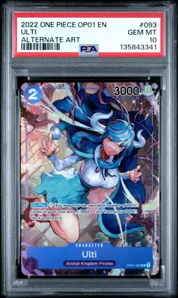 2022 ONE PIECE OP01-ROMANCE DAWN ALTERNATE ART #093 ULTI PSA 10 - Image 1
