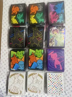 Lot of 12 Pokemon TCG ETB Card Sleeves - Various Designs - Image 1