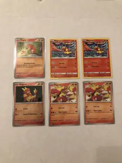 Lot of 6 Magmar and Magby Pokemon Cards - Image 1