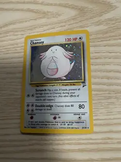 Chaney Base Set 2 Holo Heavy Play Creased Original Pokemon Card Vintage - Image 2