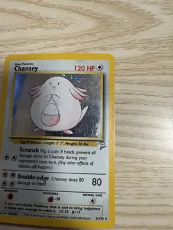 Chaney Base Set 2 Holo Heavy Play Creased Original Pokemon Card Vintage - Image 4