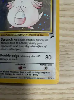 Chaney Base Set 2 Holo Heavy Play Creased Original Pokemon Card Vintage - Image 5