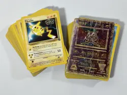 Vintage Pokemon Card Lot MP - HP Wotc 87 Cards Shadowless Ancient Mew Damaged - Image 1
