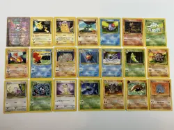 Vintage Pokemon Card Lot MP - HP Wotc 87 Cards Shadowless Ancient Mew Damaged - Image 2