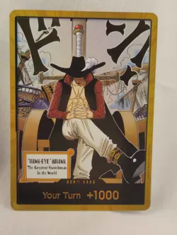 DON!! Card (Dracule Mihawk) (Gold) The Azure Sea's Seven Foil - Image 1