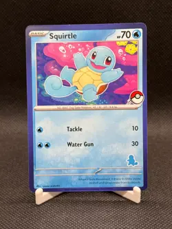 2023 Squirtle MY FIRST BATTLE STAMP PROMO card BLUE BORDER Pokemon TCG NM/LP - Image 2