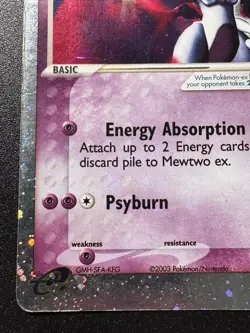 Mewtwo ex 101/109 EX Ruby & Sapphire Pokemon Card Holo Foil Rare HP - Image 5