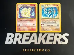 1999 Base Set Vintage Pokemon 2 Card Lot: Holo 1st Edition Machamp & Ninetales - Image 1