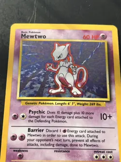 Pokemon TCG Mewtwo Base Set Holo Rare Card 10/102 Basic Pokemon - Image 4