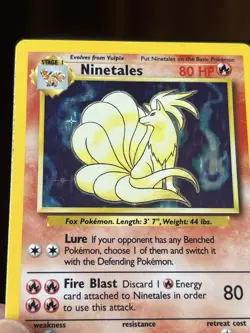 Pokemon TCG Ninetales Base Set Holo Rare Card 12/102 - Image 3