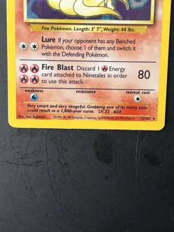 Pokemon TCG Ninetales Base Set Holo Rare Card 12/102 - Image 5
