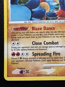 Infernape 3/100 D&P Stormfront Pokemon Card Holo Foil Rare Near Mint - Image 5