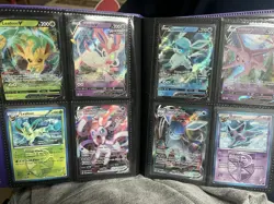 160 CARDS FIRE LOT - Pokemon Binder Collection - Eeveelutions, Pikachu, Tag Team - Image 2
