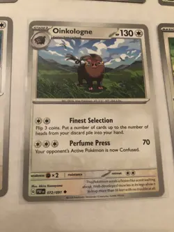 Lot Of 8 Lechonk and Oinkologne Pokemon Cards - Image 5