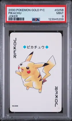 2000 POKEMON GOLD VERSION PLAYING CARDS JOKER #025B PIKACHU PSA 9 - Image 1