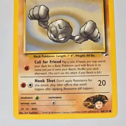Pokemon TCG Brock's Geodude 66/132 Gym Heroes WOTC 1999 Common Vintage Card - Image 3