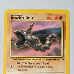 1999 Pokemon Gym Heroes Brock’s Onix 69/132 Unlimited WOTC English Common Card - Image 2