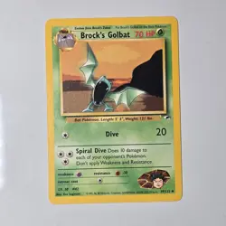 Brock’s Golbat Pokemon Card Gym Heroes 39/132 WOTC Uncommon Vintage TCG - Image 1