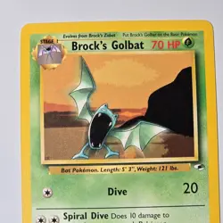 Brock’s Golbat Pokemon Card Gym Heroes 39/132 WOTC Uncommon Vintage TCG - Image 2