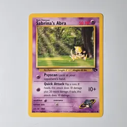 Sabrina's Abra 94/132 Gym Challenge Pokemon Card WOTC Common 2000 Unlimited - Image 1
