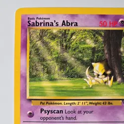 Sabrina's Abra 94/132 Gym Challenge Pokemon Card WOTC Common 2000 Unlimited - Image 2