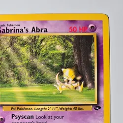 Sabrina's Abra 94/132 Gym Challenge Pokemon Card WOTC Common 2000 Unlimited - Image 3