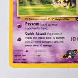 Sabrina's Abra 94/132 Gym Challenge Pokemon Card WOTC Common 2000 Unlimited - Image 5