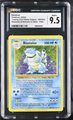 POKEMON CGC 9.5 Blastoise 003/034 2023 Trading Card Game Classic CLB ENGLISH - Image 1