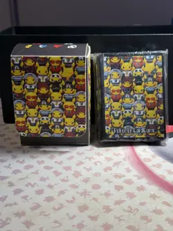 Pokemon Pretend Grunt PIKACHU Team Deck Box Card Sleeves special READ poncho - Image 1