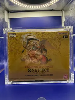 One Piece Card Game - Kingdoms of Intrigue OP04 - English Booster Box W/Acrylic - Image 1