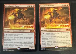 Cavalier of Flame X2 M20 Core Set Magic the Gathering MTG - Image 1