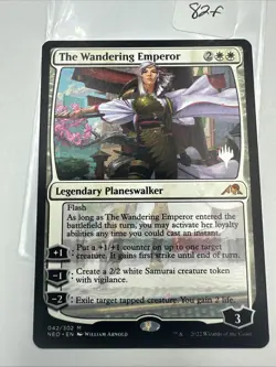 MTG The Wandering Emperor *Non-Foil* Promo MT/NM Neon Dynasty PW Stamp - Image 2