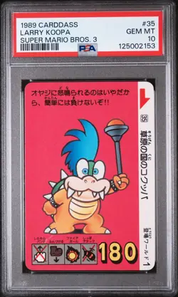 1989 CARDDASS SUPER MARIO BROS. 3 #35 LARRY KOOPA PSA 10 - Image 1