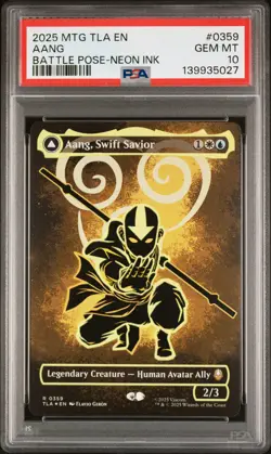 2025 MTG #0359 AANG AND LA, OCEAN'S FURY/AANG, SWIFT SAVIOR PSA 10 - Image 1