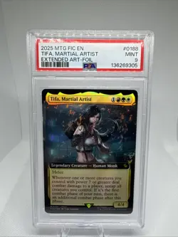 2025 MTG FINAL FANTASY COMMANDER EXTENDED ART-FOIL TIFA, MARTIAL ARTIST PSA 9 - Image 1