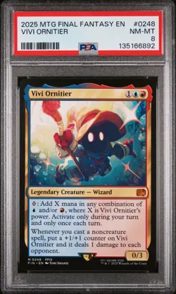 2025 MTG FINAL FANTASY #0248 VIVI ORNITIER PSA 8 - Image 1