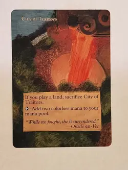 altered City of Traitors - Exodus - Damaged MTG Magic Reserved - Image 1