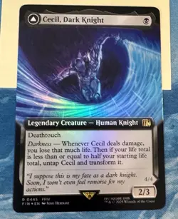 MTG Final Fantasy Cecil, Dark Knight Extended Art Foil 0445 Authentic Near Mint - Image 1