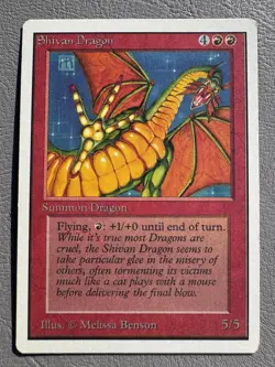 MTG - Unlimited - Shivan Dragon - LP+ - Rare - Image 1