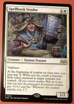 MAGIC, MTG: SPELLBOOK VENDOR, WOE, 0031, RARE, NM REGULAR FINISH - Image 1